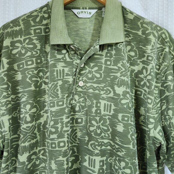 Orvis Short Sleeve Polo Shirt Three Button Casual Shirt 100% Cotton Men's Large - Picture 3 of 7